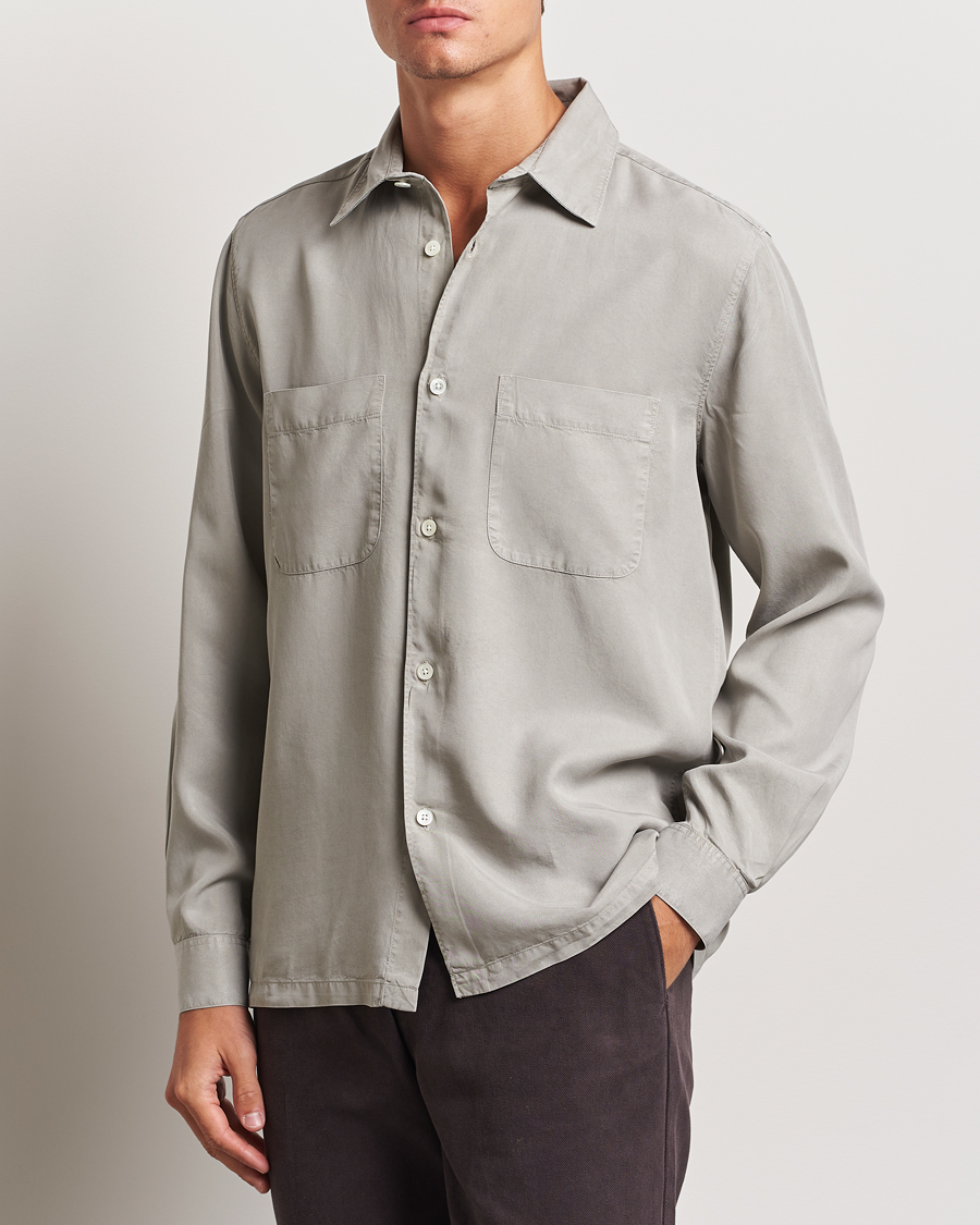 Herr |  | A Day\'s March | Balain Lyocell Shirt Rock Grey