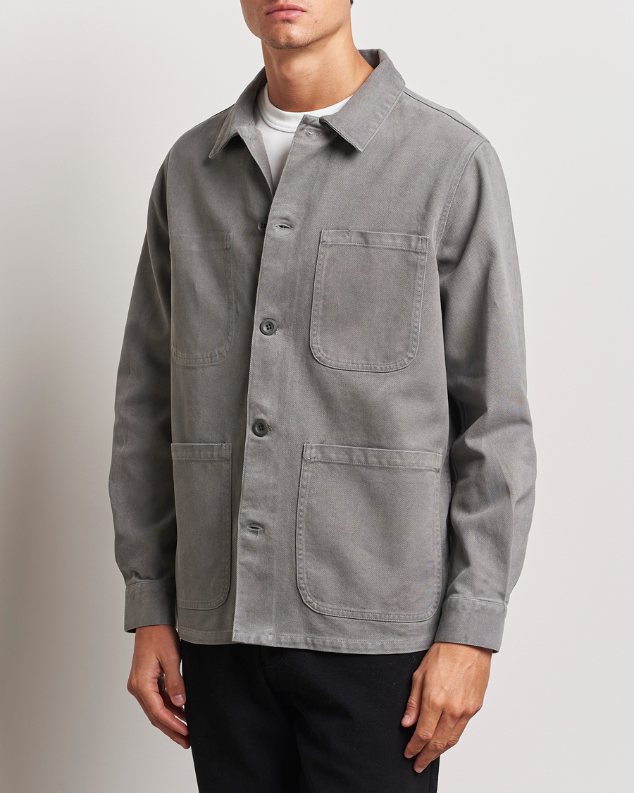 Herr |  | A Day\'s March | Algot Cotton Lyocell Overshirt Grey