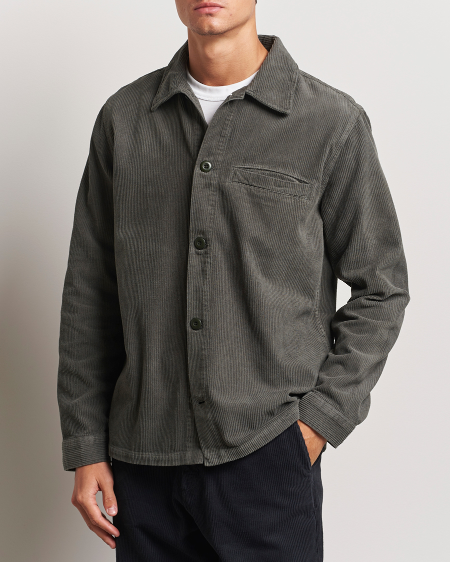 Herr |  | A Day\'s March | Telford Corduroy Overshirt Olive