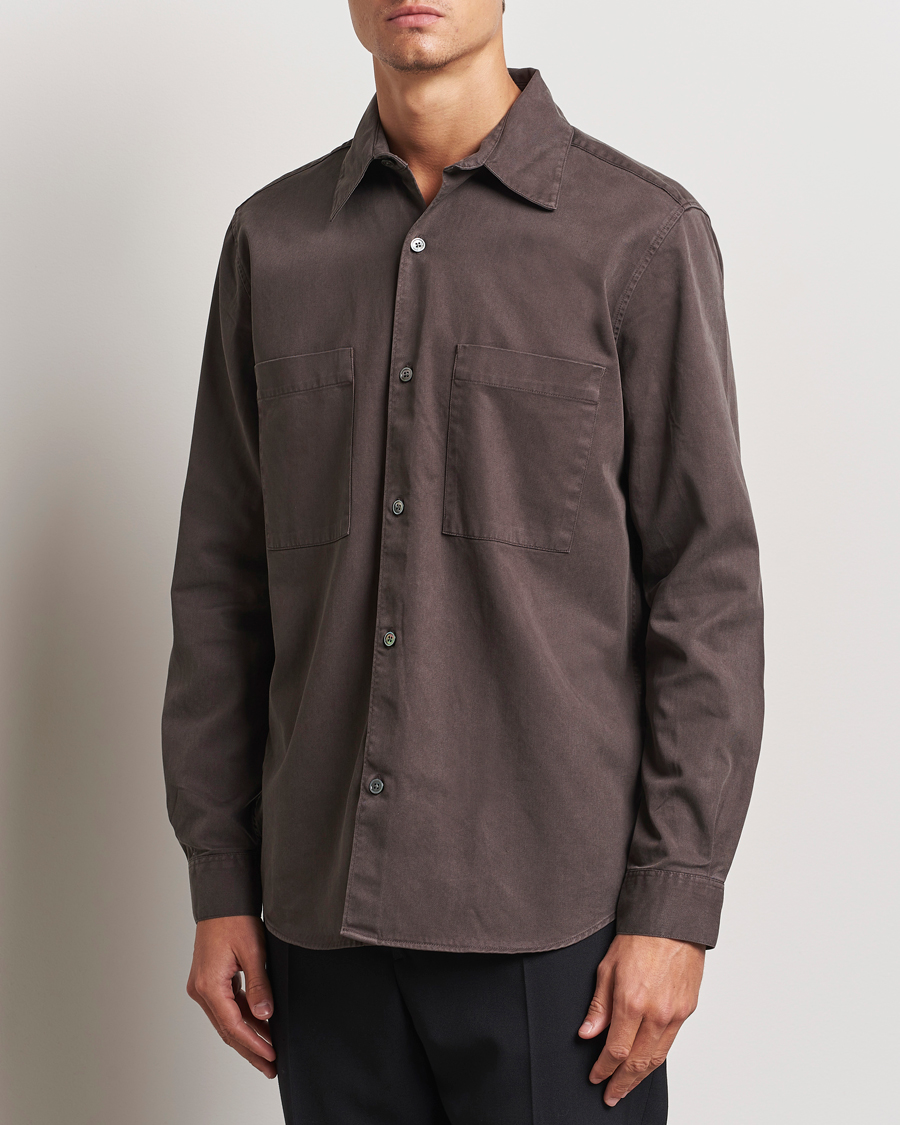 Herr |  | A Day\'s March | Farleigh Lyocell Shirt Chocolate