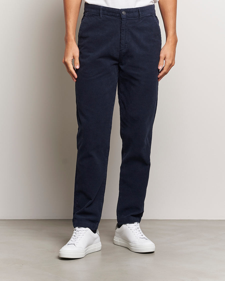 Herr | Manchesterbyxor | A Day\'s March | Miller Corduroy Trousers Navy