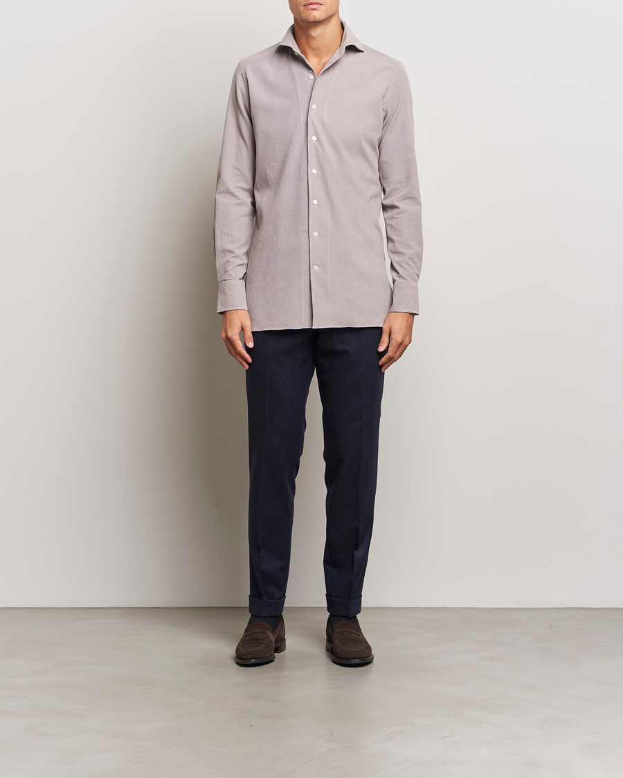 Herr |  | 100Hands | Japan Corduroy Shirt Aubergine