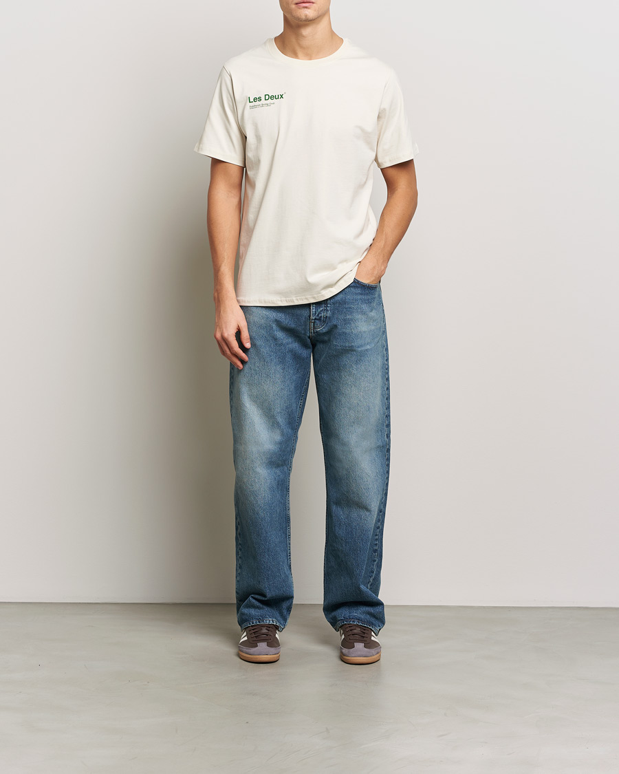 Herr | T-Shirts | LES DEUX | Brody Printed T-shirt 2.0 Ivory