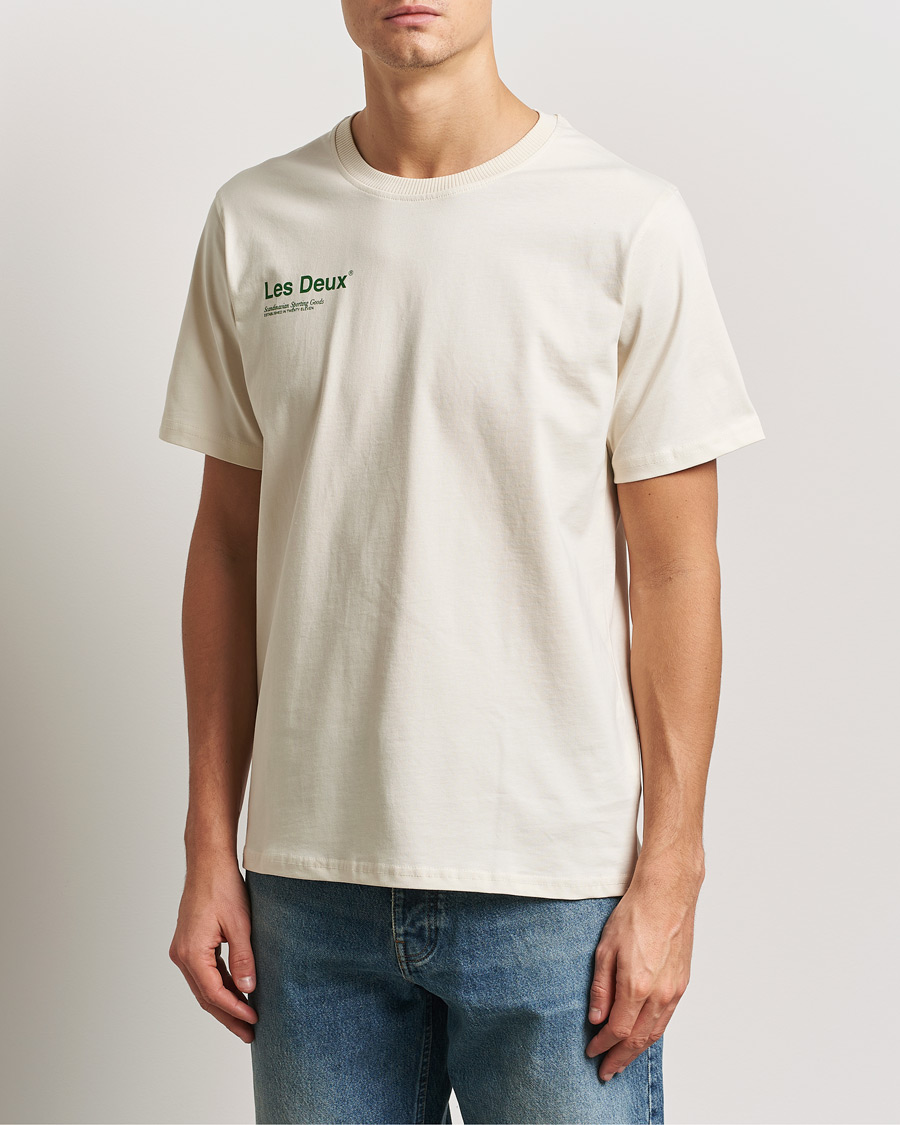 Herr | T-Shirts | LES DEUX | Brody Printed T-shirt 2.0 Ivory