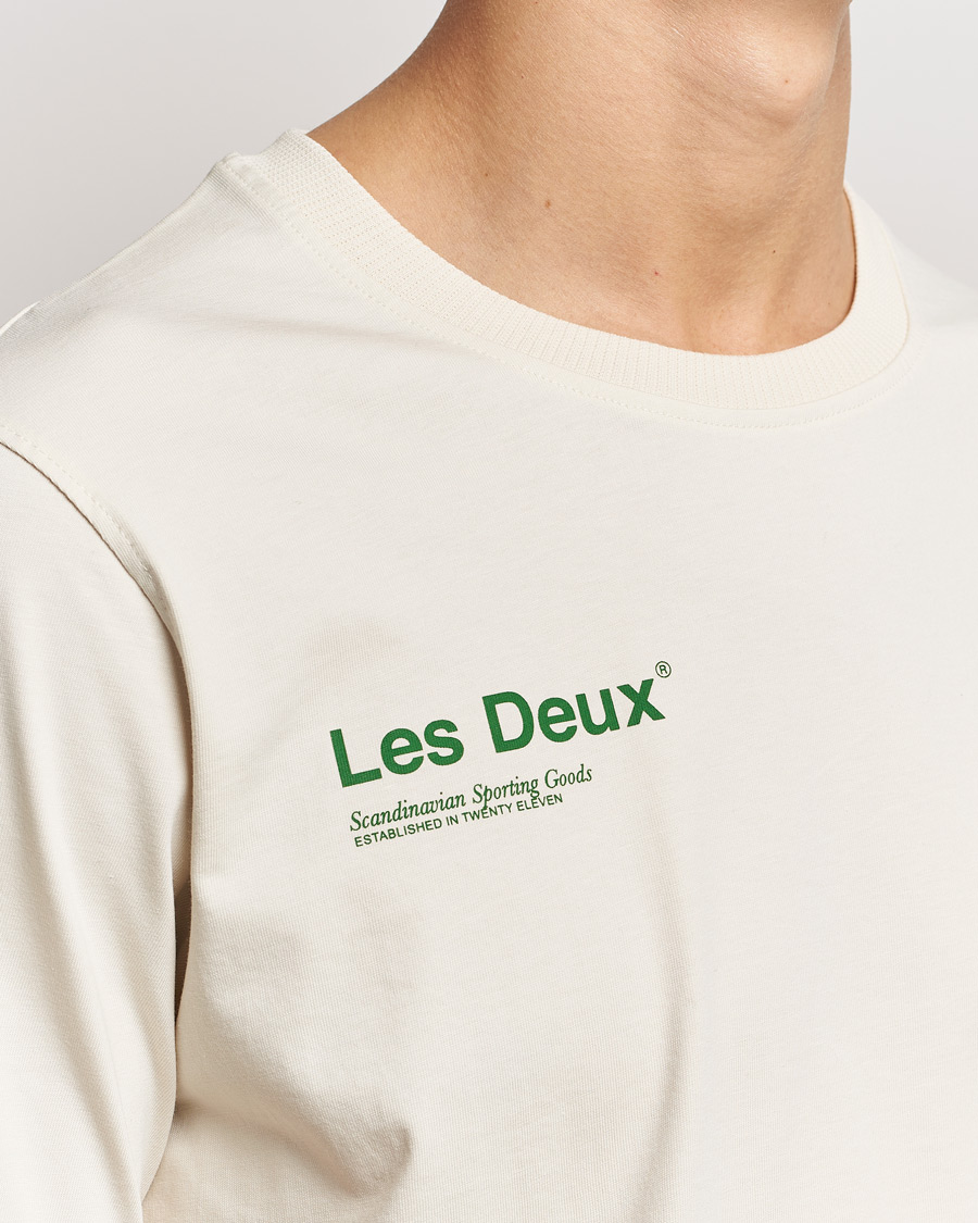 Herr | T-Shirts | LES DEUX | Brody Printed T-shirt 2.0 Ivory