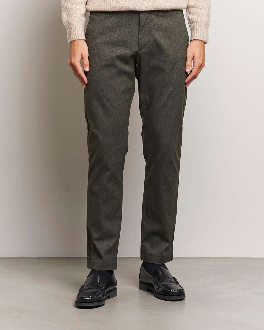 Herr |  | NN07 | Theo Brushed Cotton Trousers Dark Army