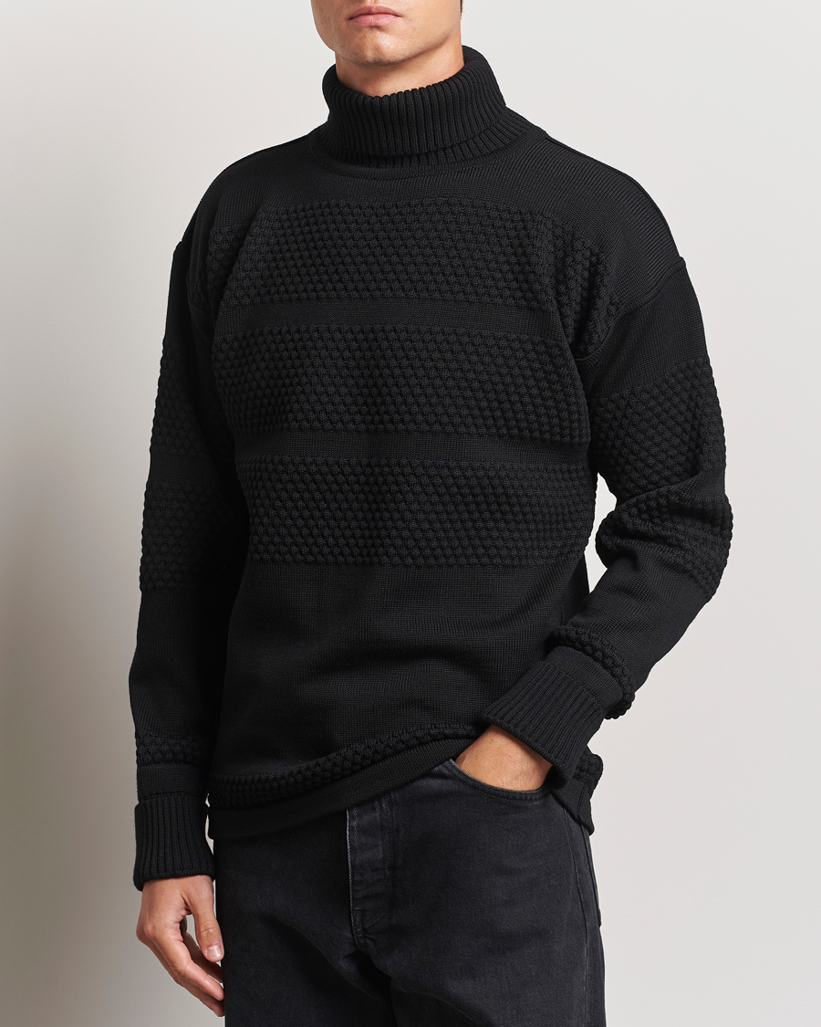 Herr |  | S.N.S. Herning | Fisherman Wool Rollneck Sweater Black