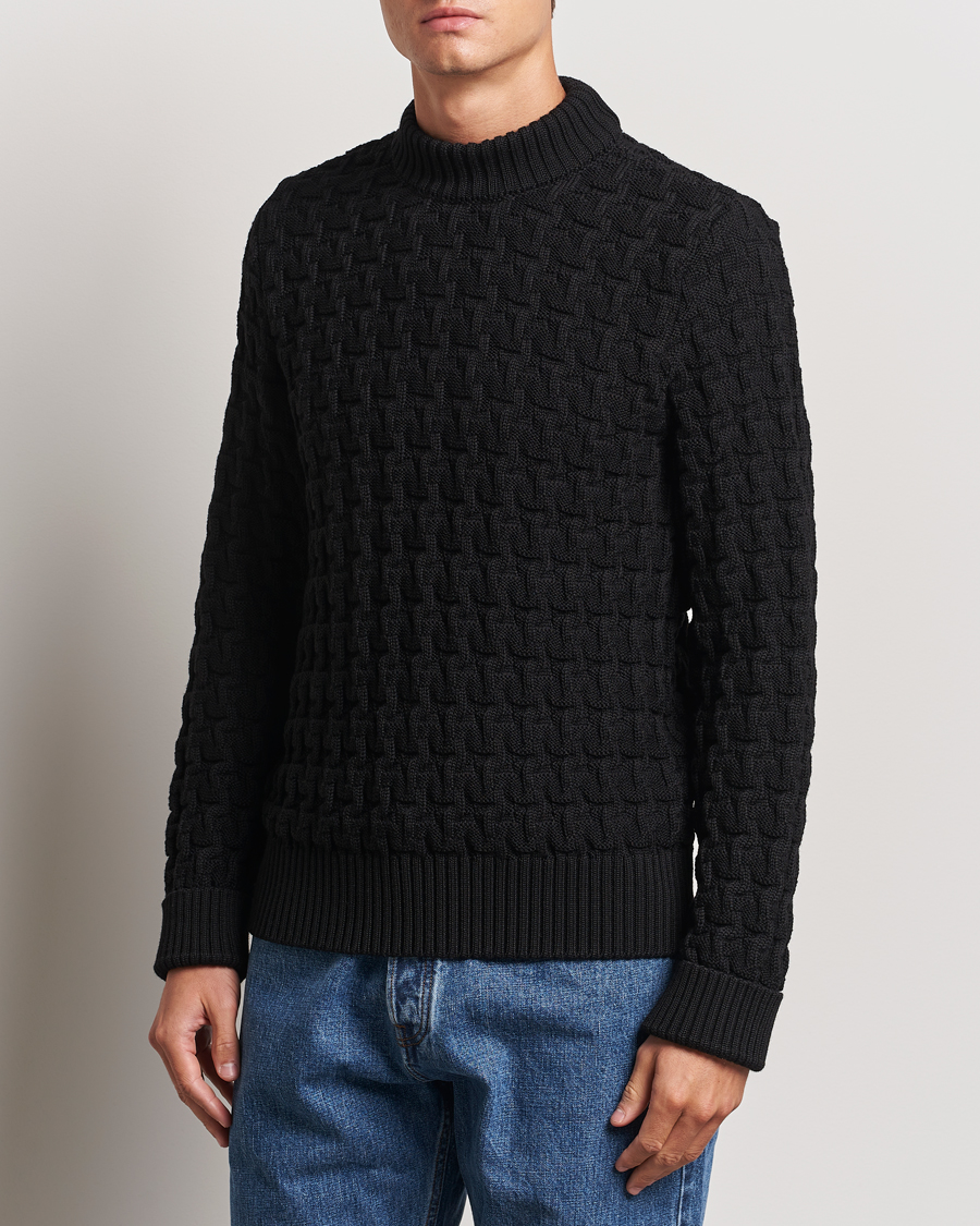 Herr |  | S.N.S. Herning | Stark Wool Cable Knit Sweater Black