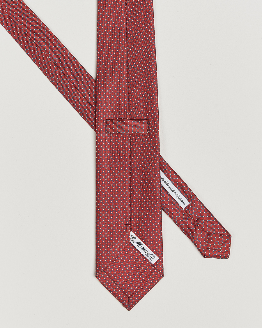 Herr |  | E. Marinella | 3-Fold Printed Silk Tie Burgundy