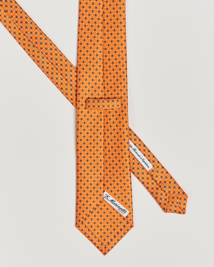 Herr |  | E. Marinella | 3-Fold Printed Silk Tie Orange