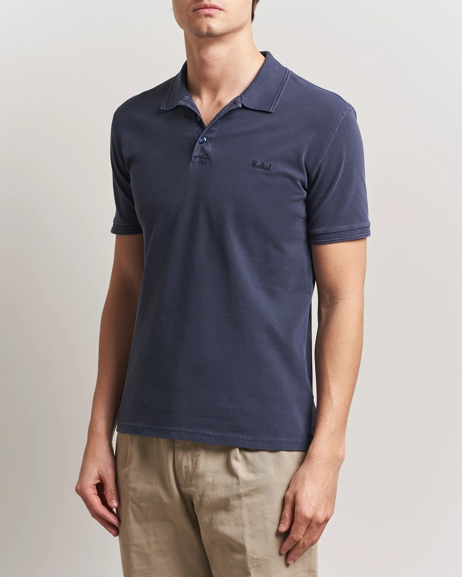 Herr | Pikéer | Woolrich | Mackinack Polo Melton Blue