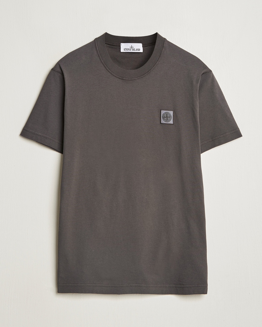 Herr | T-Shirts | Stone Island | Organic Cotton Fissato Effect T-Shirt Charcoal