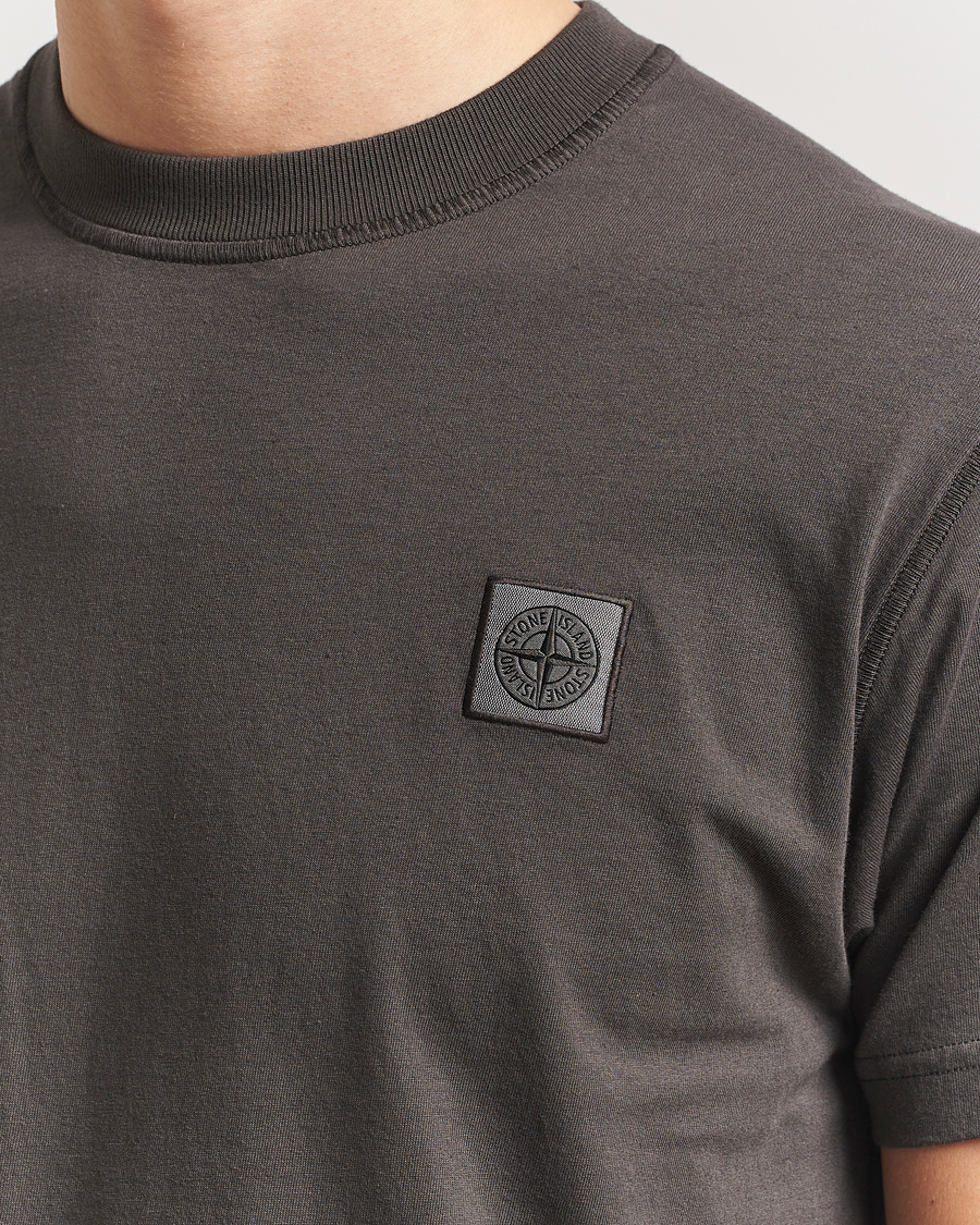 Herr | T-Shirts | Stone Island | Organic Cotton Fissato Effect T-Shirt Charcoal