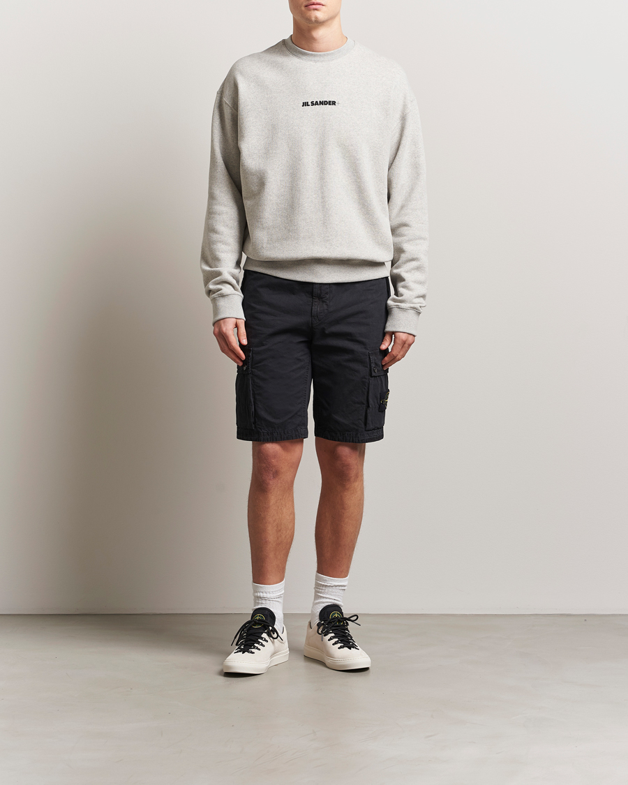 Herr | Shorts | Stone Island | Brushed Cotton Canvas Cargo Shorts Black
