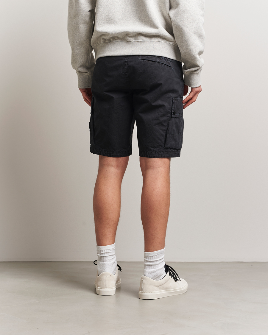 Herr | Shorts | Stone Island | Brushed Cotton Canvas Cargo Shorts Black