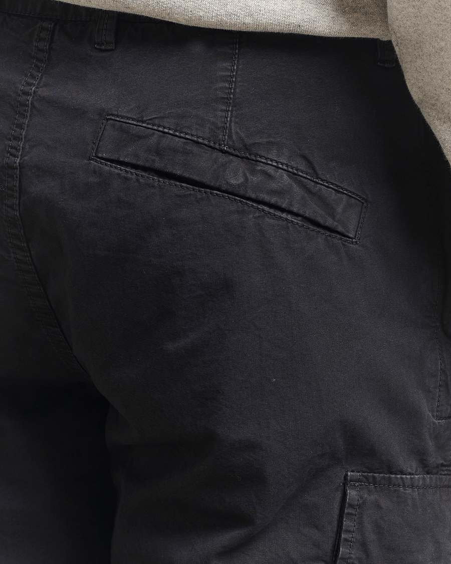 Herr | Shorts | Stone Island | Brushed Cotton Canvas Cargo Shorts Black