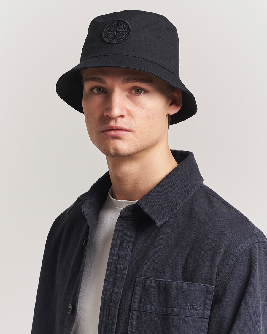 Herr | Hattar & kepsar | Stone Island | Logo Bucket Hat Black