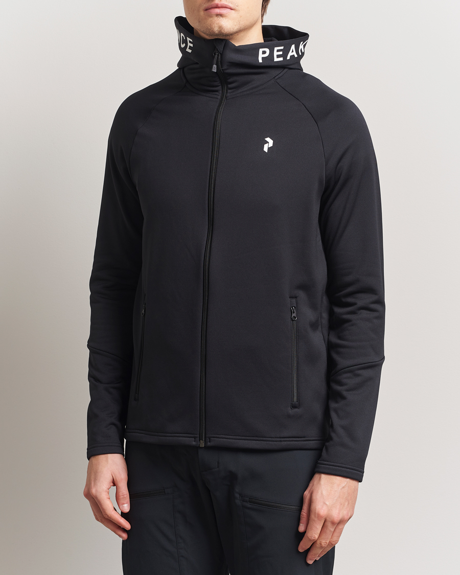Herr | Tröjor | Peak Performance | Rider Hooded Full Zip Black