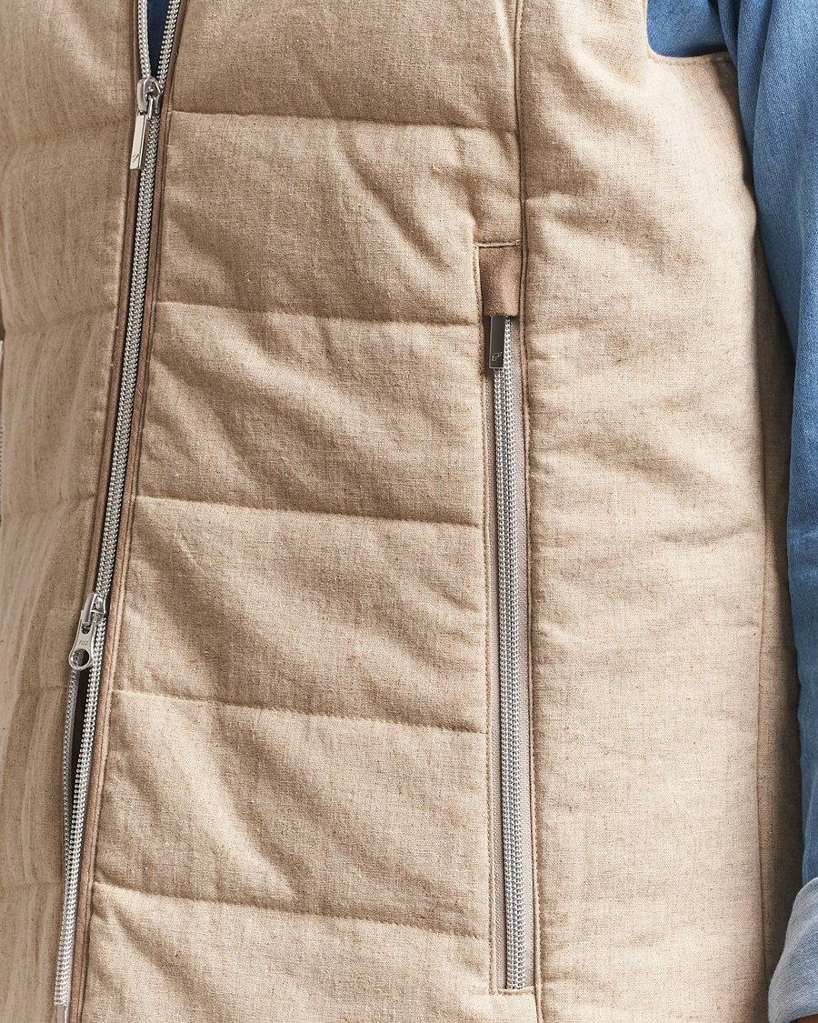 Herr | Jackor | Stenströms | Linen/Alcantar Vest Beige