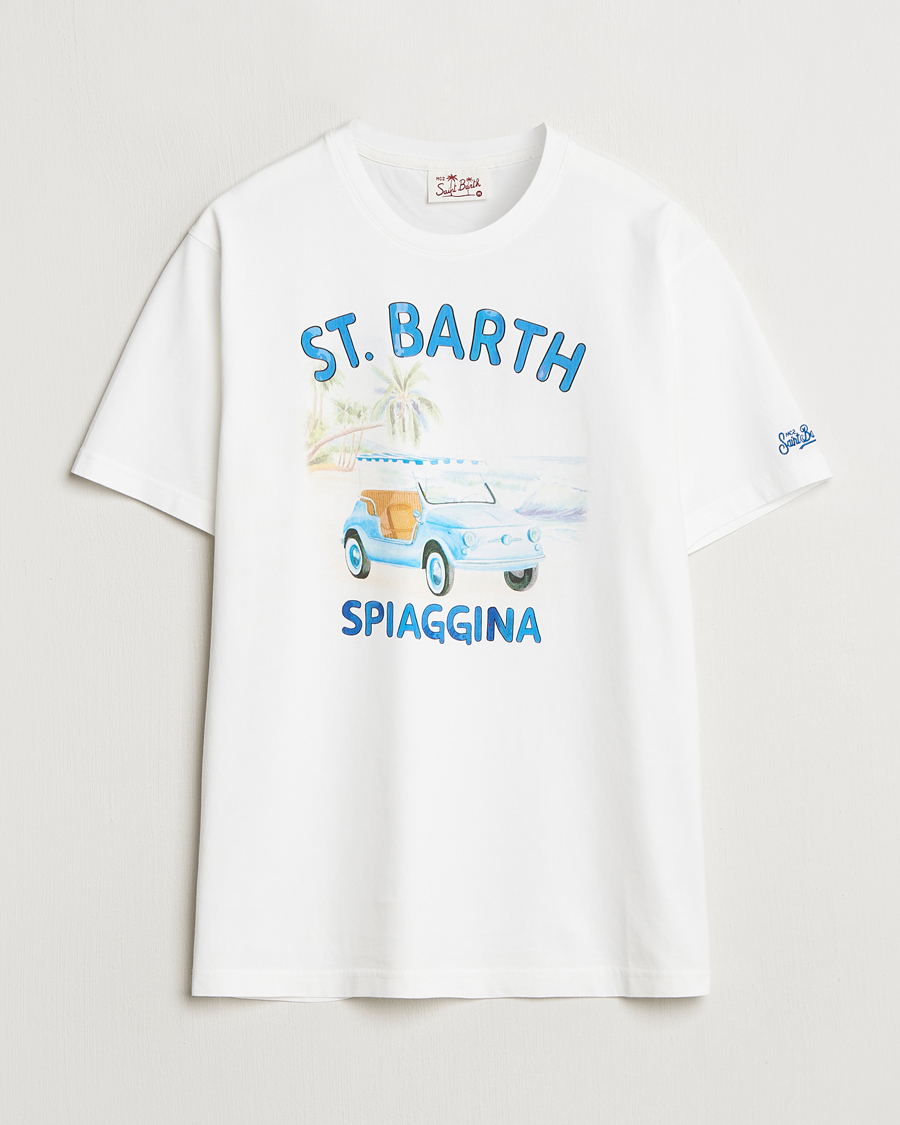 Herr | T-Shirts | MC2 Saint Barth | Printed Cotton T-Shirt Spiaggina