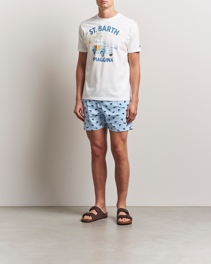 Herr | T-Shirts | MC2 Saint Barth | Printed Cotton T-Shirt Spiaggina