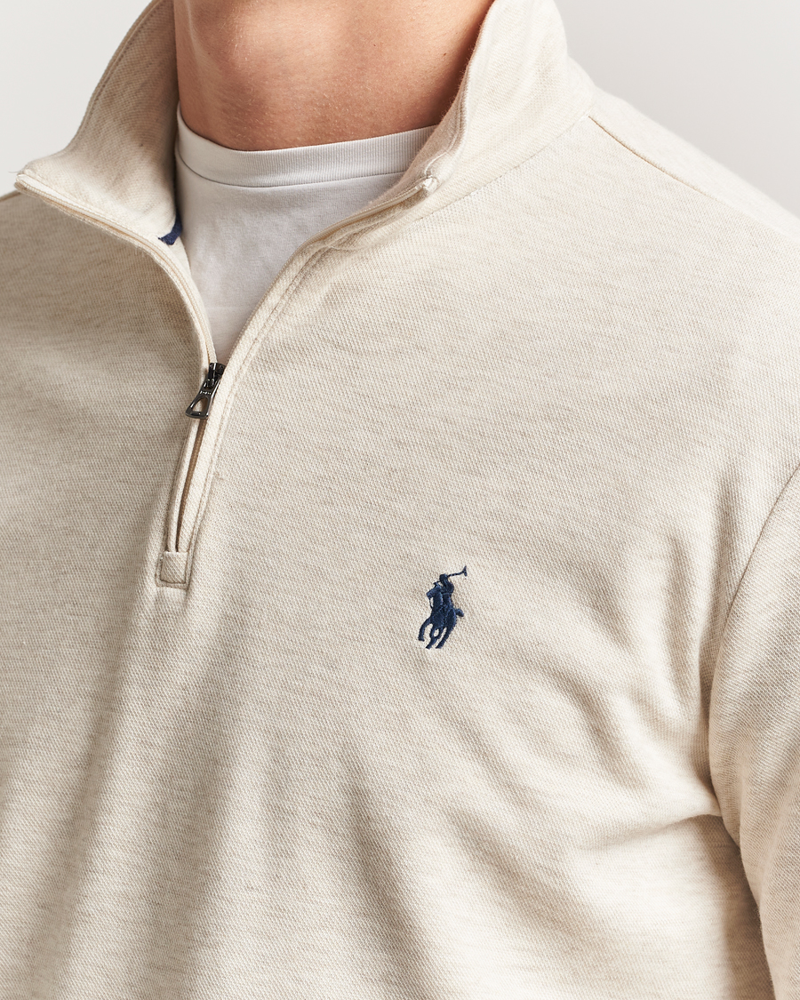 Herr | Tröjor | Polo Ralph Lauren | Cotton/Nylon Half Zip Chalk Heather