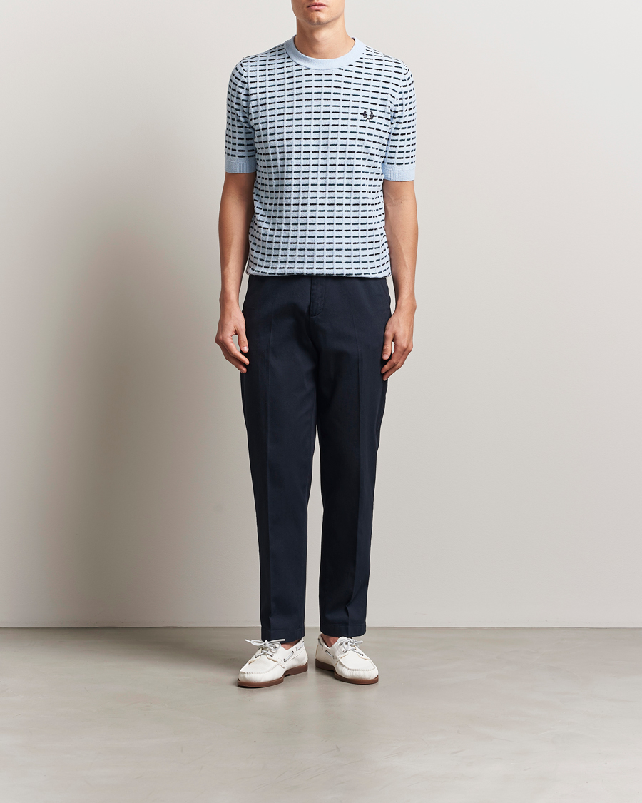 Herr | T-Shirts | Fred Perry | Bouclé Ribbed Knitted T-Shirt Light Smoke