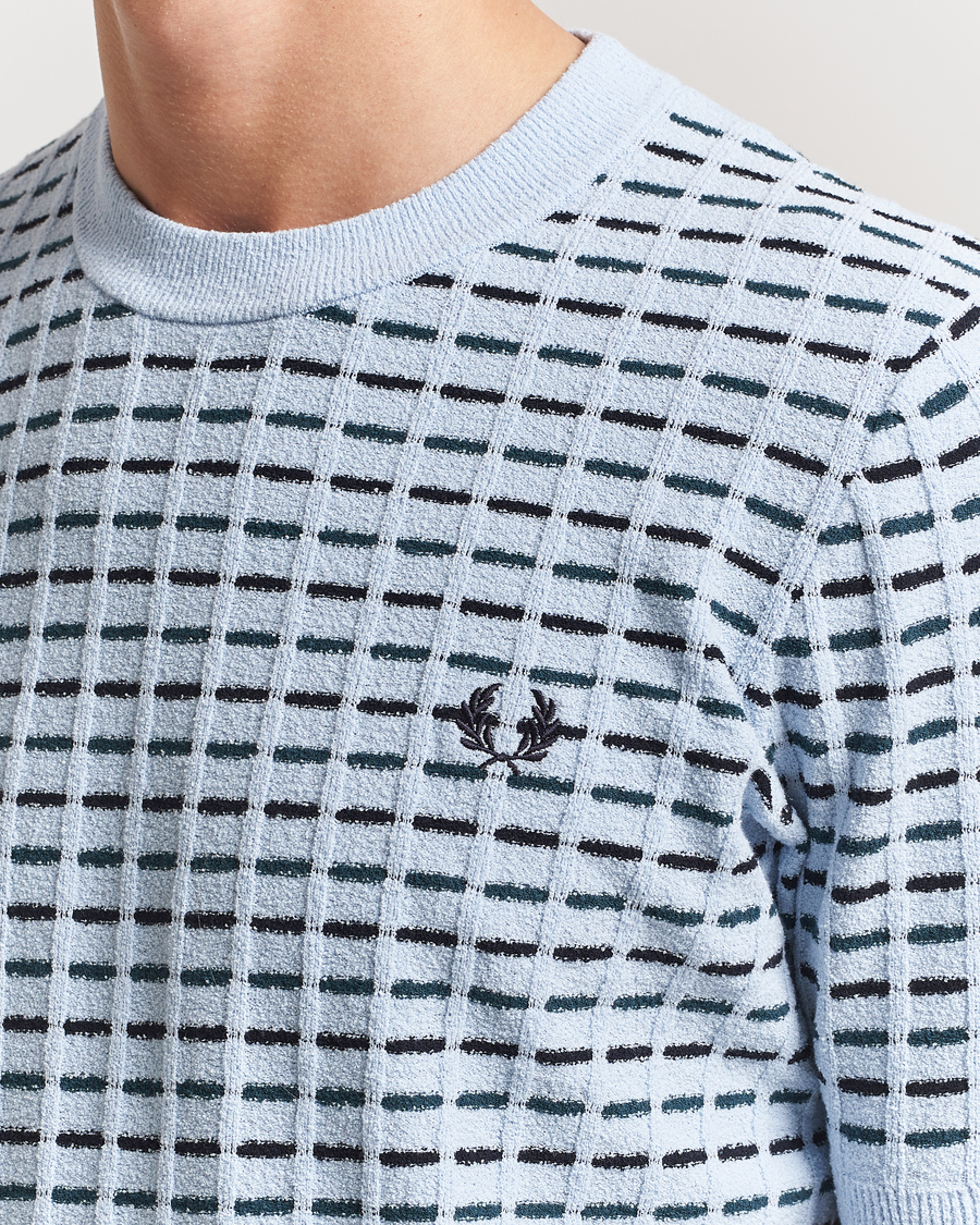 Herr | T-Shirts | Fred Perry | Bouclé Ribbed Knitted T-Shirt Light Smoke
