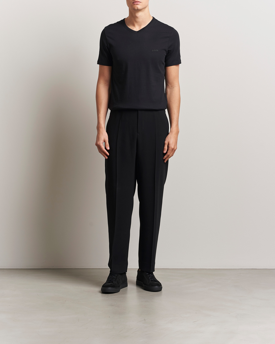 Herr | T-Shirts | BOSS BLACK | 3-Pack V-Neck T-Shirt Black