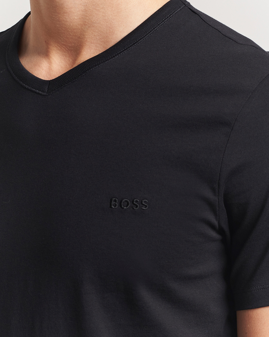 Herr | T-Shirts | BOSS BLACK | 3-Pack V-Neck T-Shirt Black