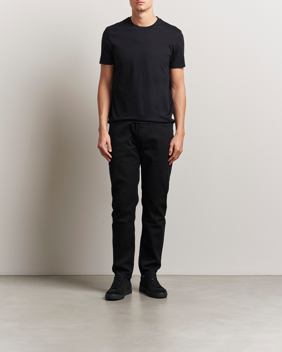 Herr | T-Shirts | BOSS BLACK | Tessler Mercerized Crew Neck T-Shirt Black