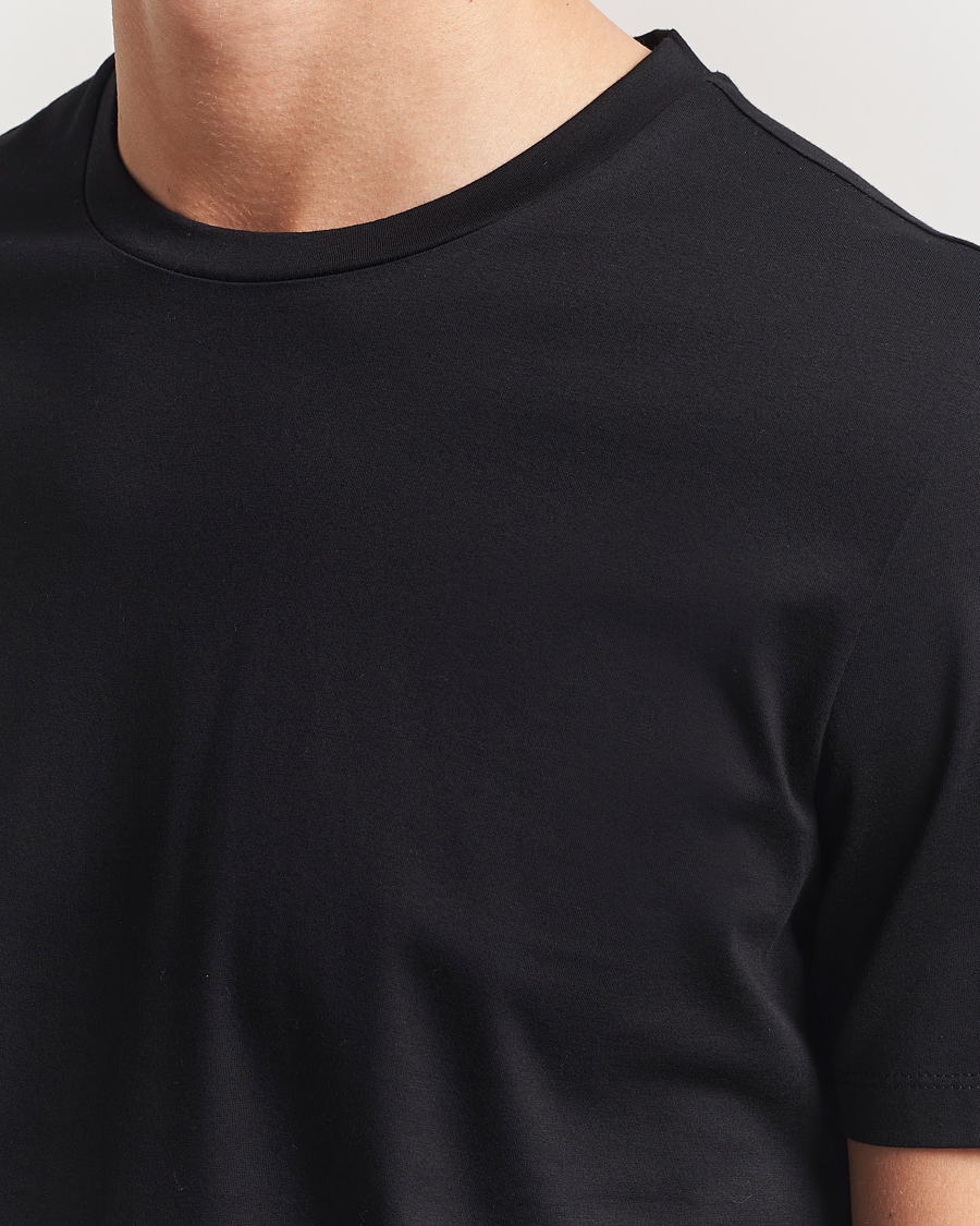 Herr | T-Shirts | BOSS BLACK | Tessler Mercerized Crew Neck T-Shirt Black