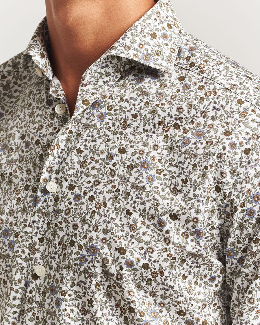 Herr | Skjortor | Eton | Slim Fit Signature Twill Floral Print Shirt White