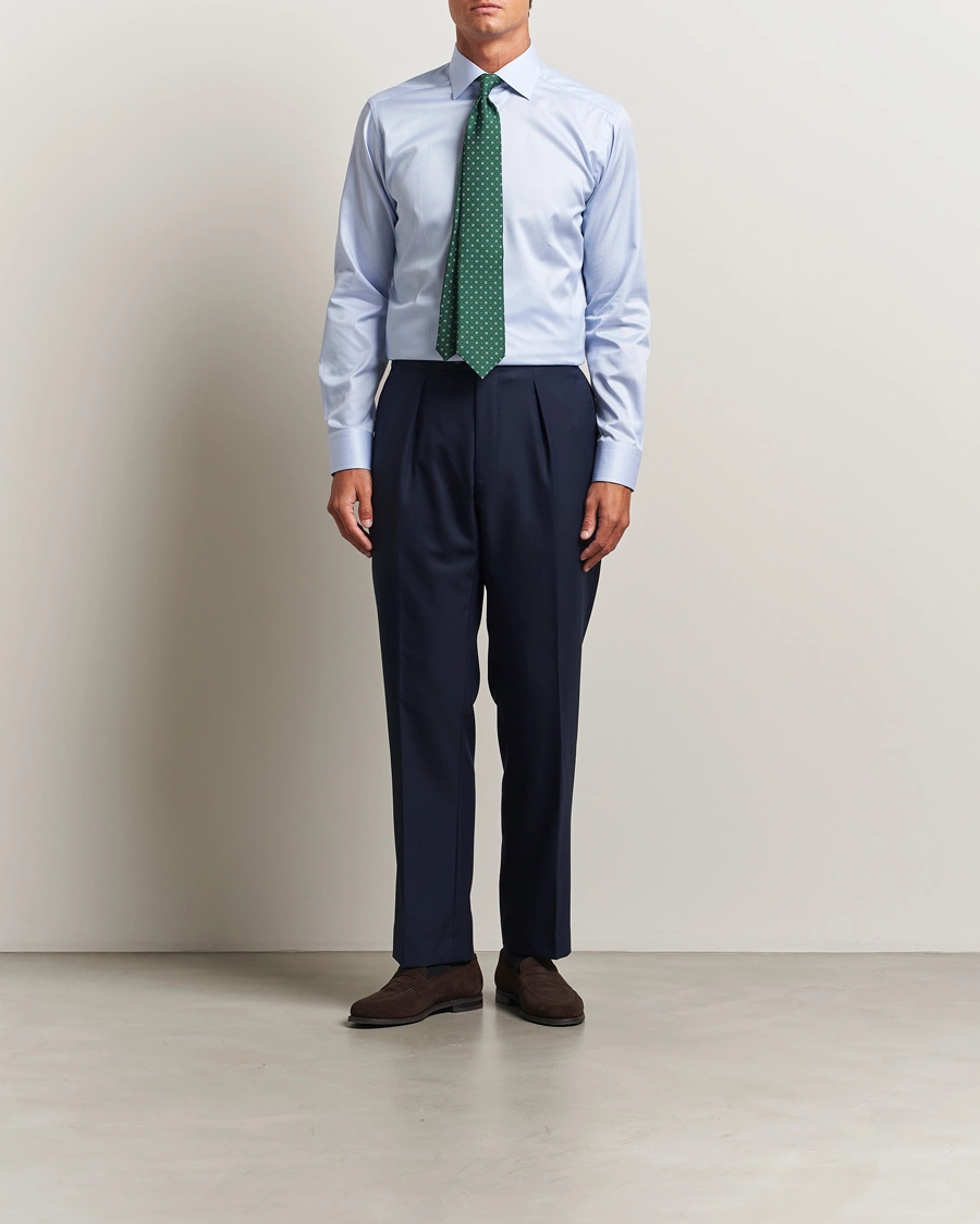 Herr | Skjortor | Eton | Slim Fit Signature Twill Paspoal Shirt Light Blue