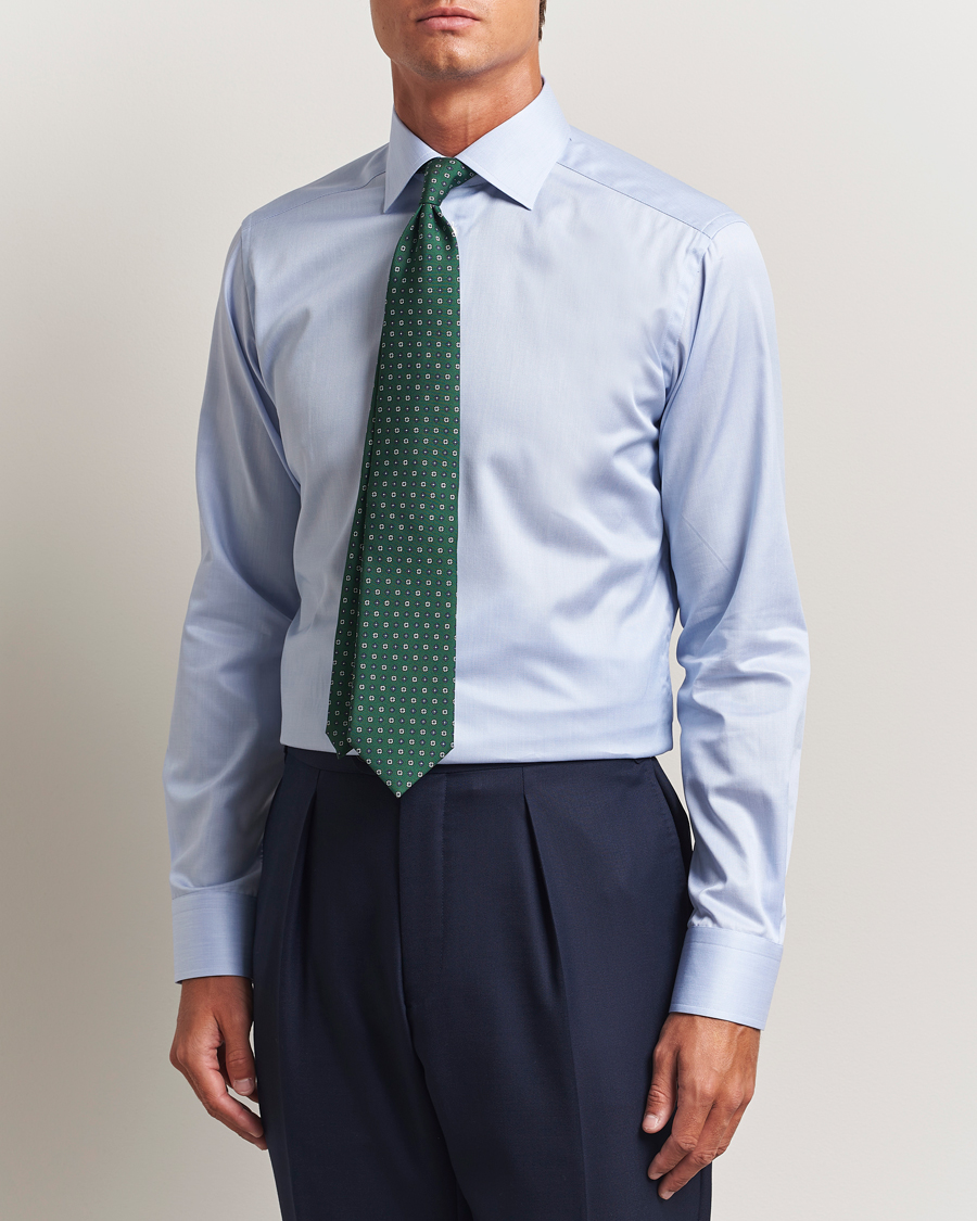 Herr | Skjortor | Eton | Slim Fit Signature Twill Paspoal Shirt Light Blue