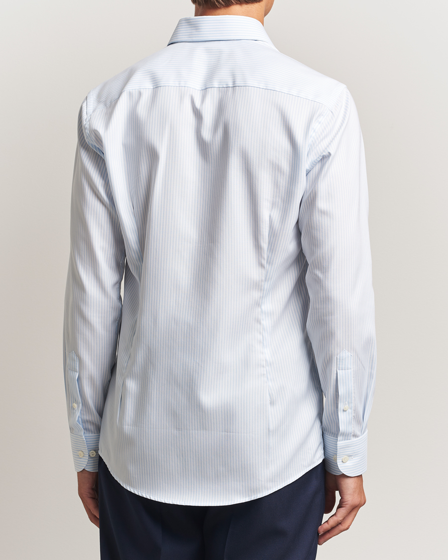 Herr | Skjortor | Eton | Slim Fit Bengal Striped Oxford Shirt Light Blue