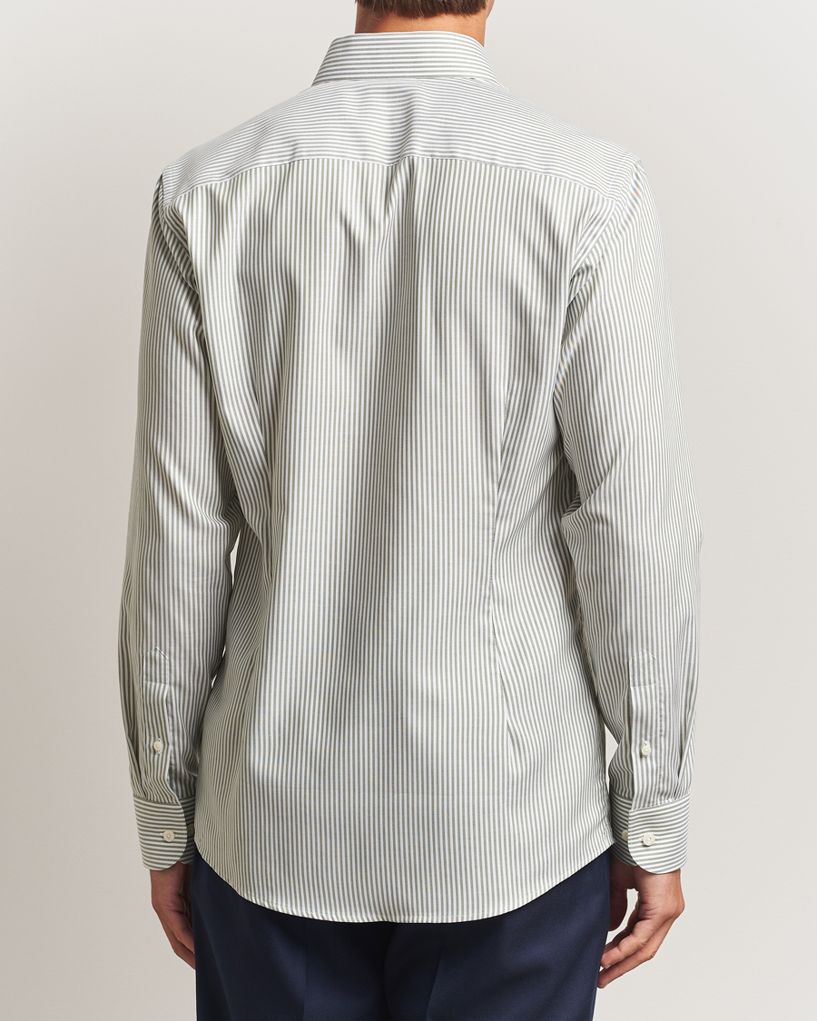 Herr | Skjortor | Eton | Slim Fit Bengal Striped Oxford Shirt Green