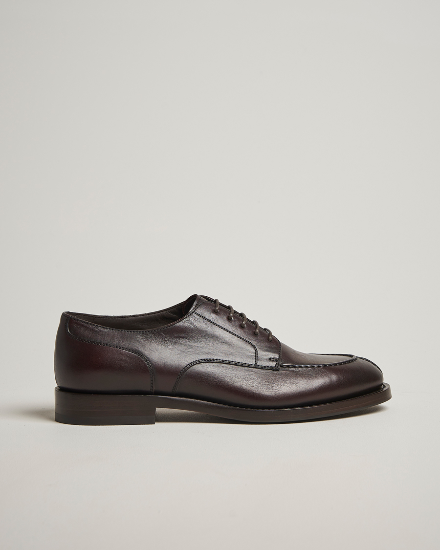 Herr | Derbys | Brunello Cucinelli | Moc Toe Derby Dark Brown Calf