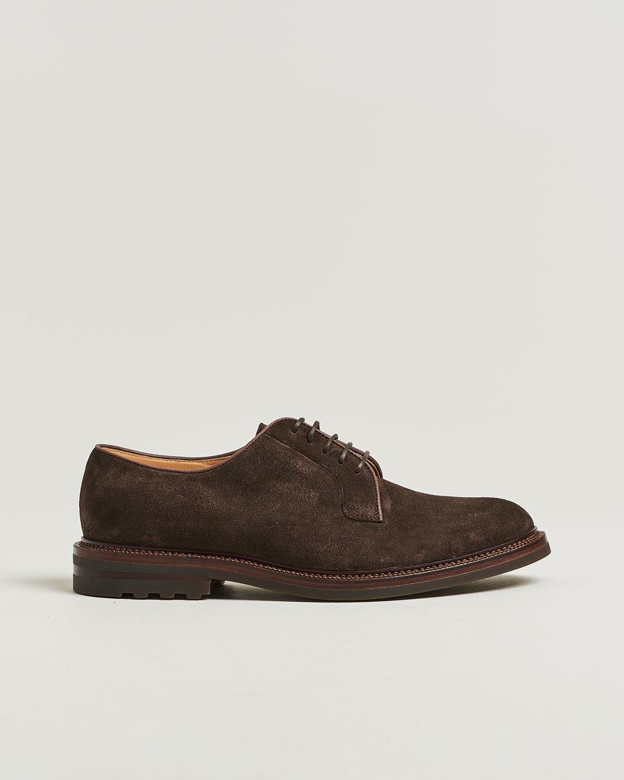 Herr | Derbys | Brunello Cucinelli | Plain Toe Derby Dark Brown Suede