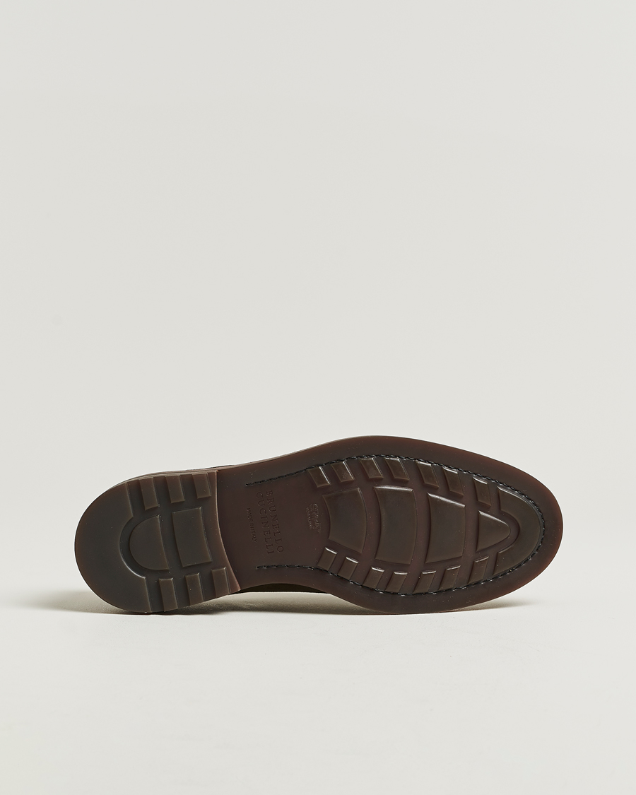 Herr | Derbys | Brunello Cucinelli | Plain Toe Derby Dark Brown Suede