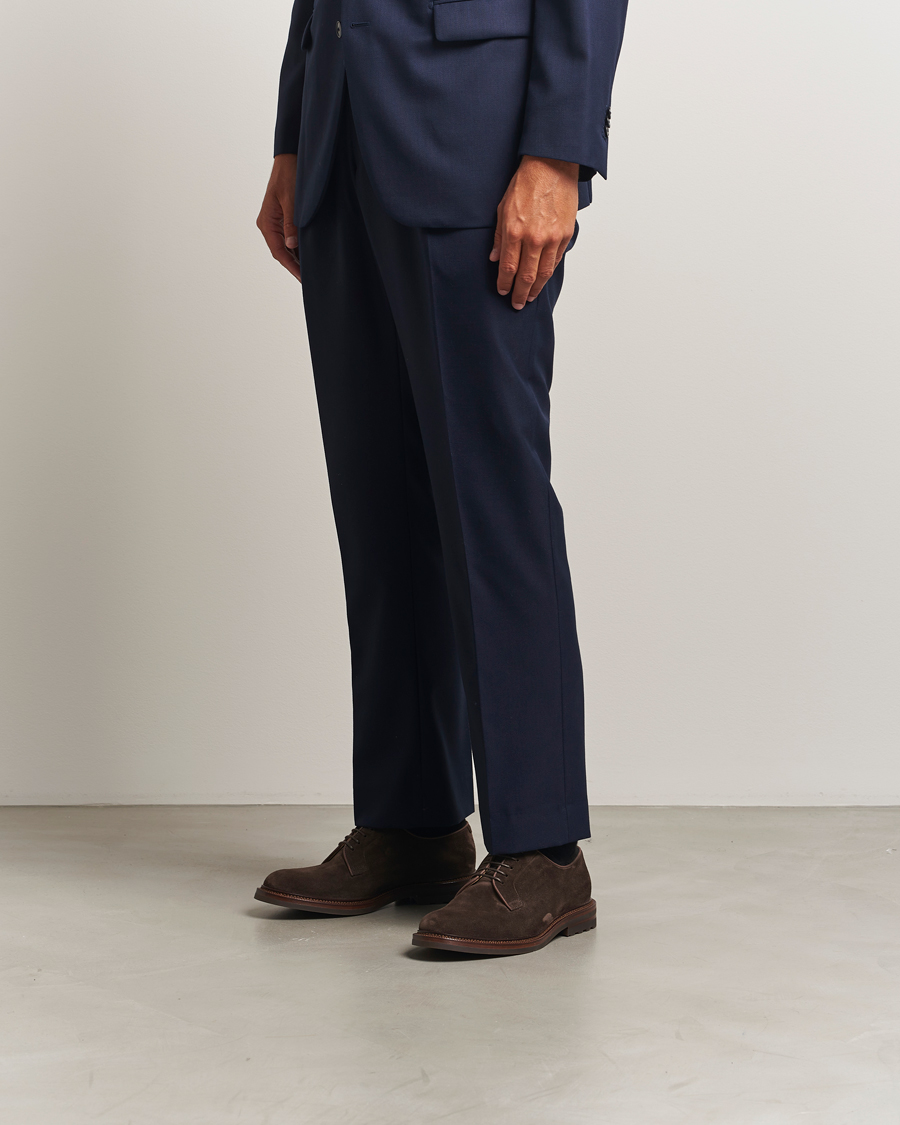 Herr | Derbys | Brunello Cucinelli | Plain Toe Derby Dark Brown Suede