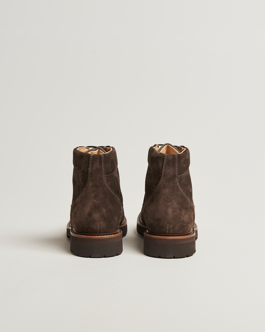Herr | Kängor | Brunello Cucinelli | Lace Up Boots Dark Brown Suede
