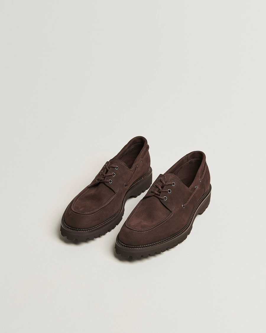 Herr | Derbys | John Lobb | Tide Moc Toe Derby Dark Brown Nubuck