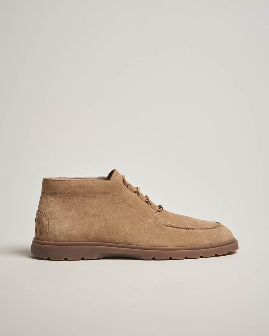 Herr | Kängor | Tod's | Polacco Moc Desert Boots Beige Suede