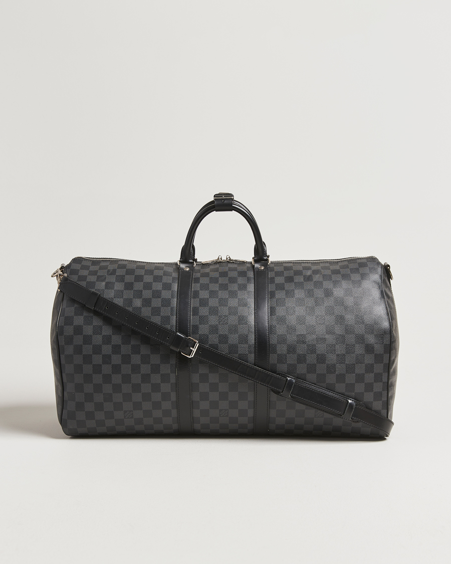 Herr | Louis Vuitton Pre-Owned Keepall Bandoulière 55 Damier Graphite | Louis Vuitton Pre-Owned | Keepall Bandoulière 55 Damier Graphite