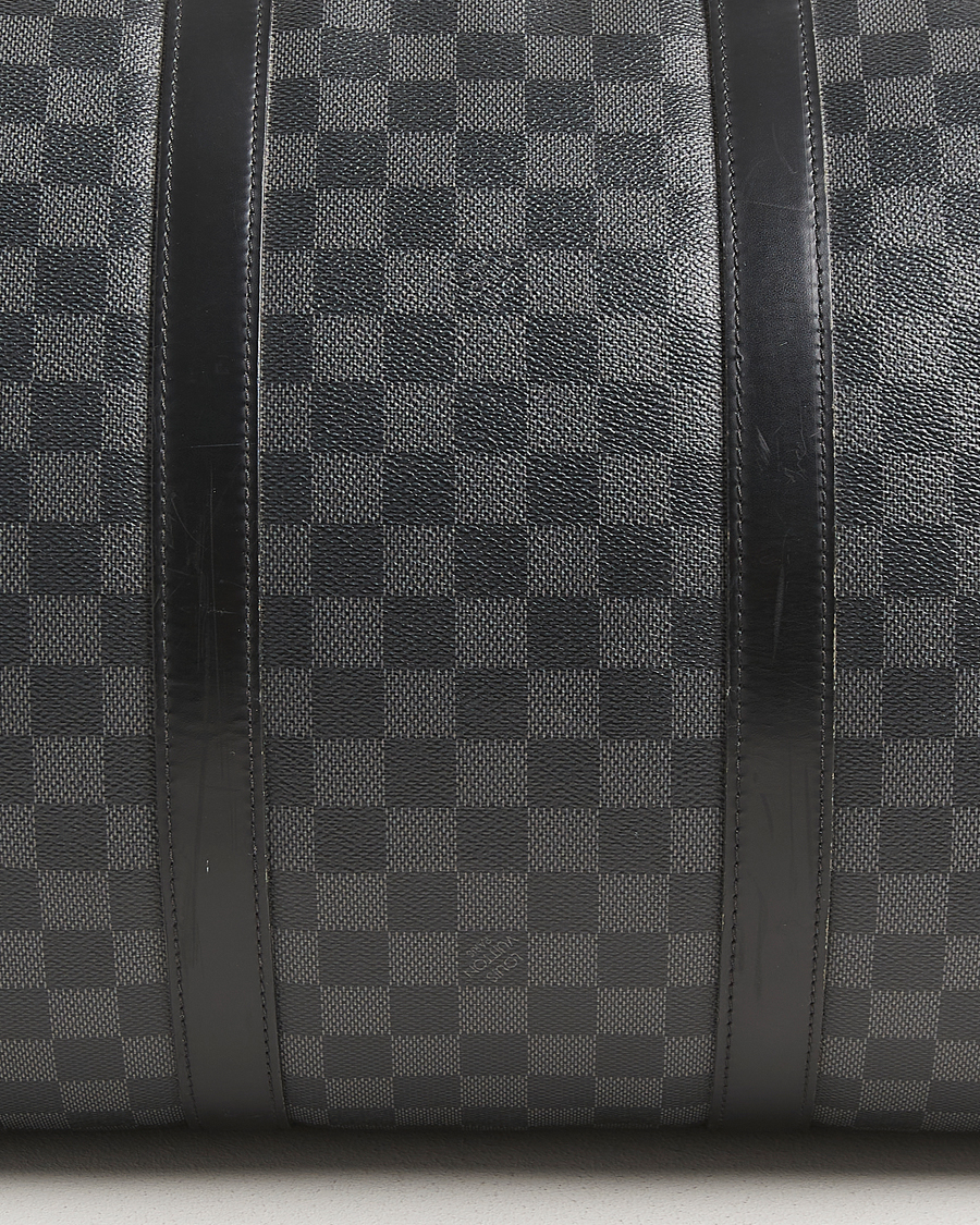Herr | Louis Vuitton Pre-Owned Keepall Bandoulière 55 Damier Graphite | Louis Vuitton Pre-Owned | Keepall Bandoulière 55 Damier Graphite