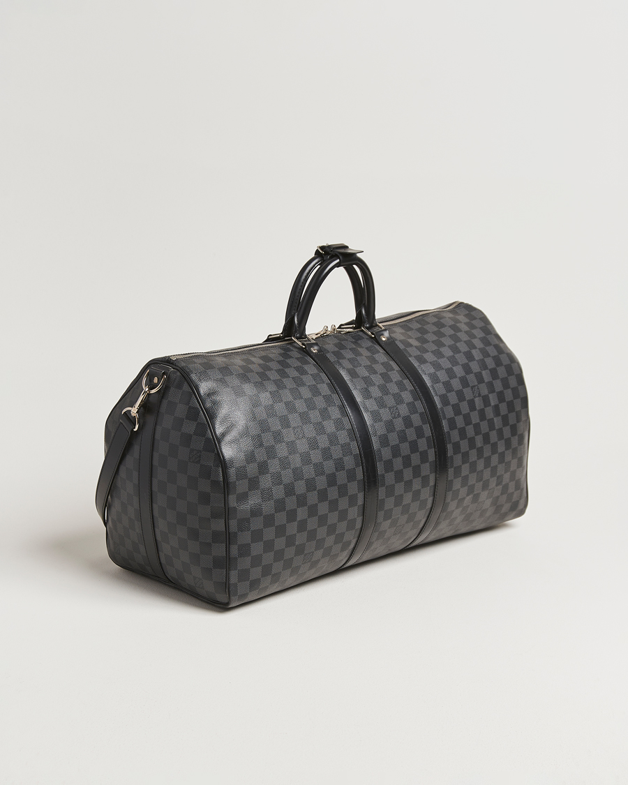 Herr | Louis Vuitton Pre-Owned Keepall Bandoulière 55 Damier Graphite | Louis Vuitton Pre-Owned | Keepall Bandoulière 55 Damier Graphite