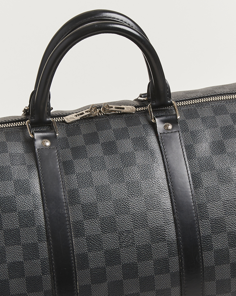 Herr | Louis Vuitton Pre-Owned Keepall Bandoulière 55 Damier Graphite | Louis Vuitton Pre-Owned | Keepall Bandoulière 55 Damier Graphite