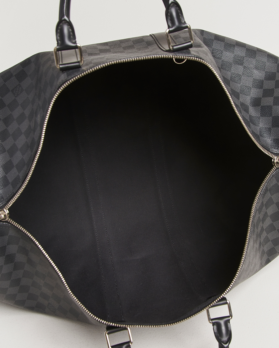Herr | Louis Vuitton Pre-Owned Keepall Bandoulière 55 Damier Graphite | Louis Vuitton Pre-Owned | Keepall Bandoulière 55 Damier Graphite