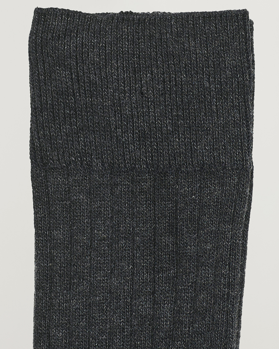 Herr |  | Amanda Christensen | 6-Pack True Cotton Ribbed Socks Antracite Melange
